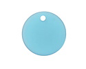 Capri Blue Beach-Style Glass Flat Coin Pendant 25mm