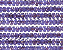 Czech Glass Sugar Plum w/ Gold Luster Fire Polished Rondelle 2.5x4mm