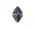 Mykonos Ceramic Iridescent Cobalt Octahedron Bead 13x15mm