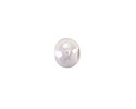 Mykonos Ceramic Iridescent White Rondelle 8.5x10mm