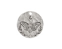Nunn Design Antique Silver (plated) Small Luna Moth Coin Charm 20.5mm