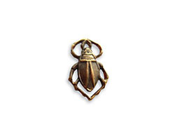 Vintaj Natural Brass Scarab Charm 11x18mm