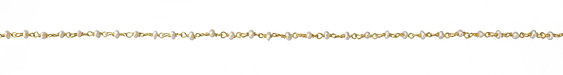 Pearly White Freshwater Pearl 2.5mm Gold (plated) Bead Chain