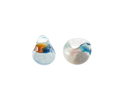 Unicorne Beads Glass Impressionist Shore Teardrop 9-10mm