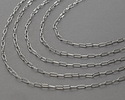 Stainless Steel Small Paperclip Chain, 7.9x2.3mm links, 5' Package