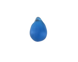 Peacock Blue Beach-Style Glass Teardrop Focal 14x10mm