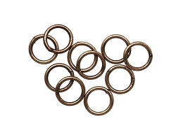 Antique Brass Soldered Jump Ring 8mm, 18 gauge
