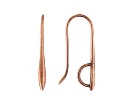 Antique Copper (plated) Drip Earwire 3x23mm