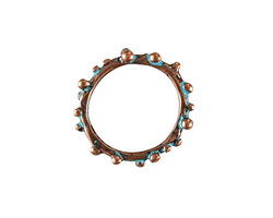 Patina Blue Copper (plated) Organic Ring 19mm