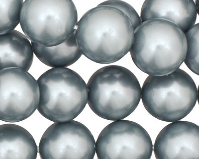 Slate Shell Pearl Round 14mm