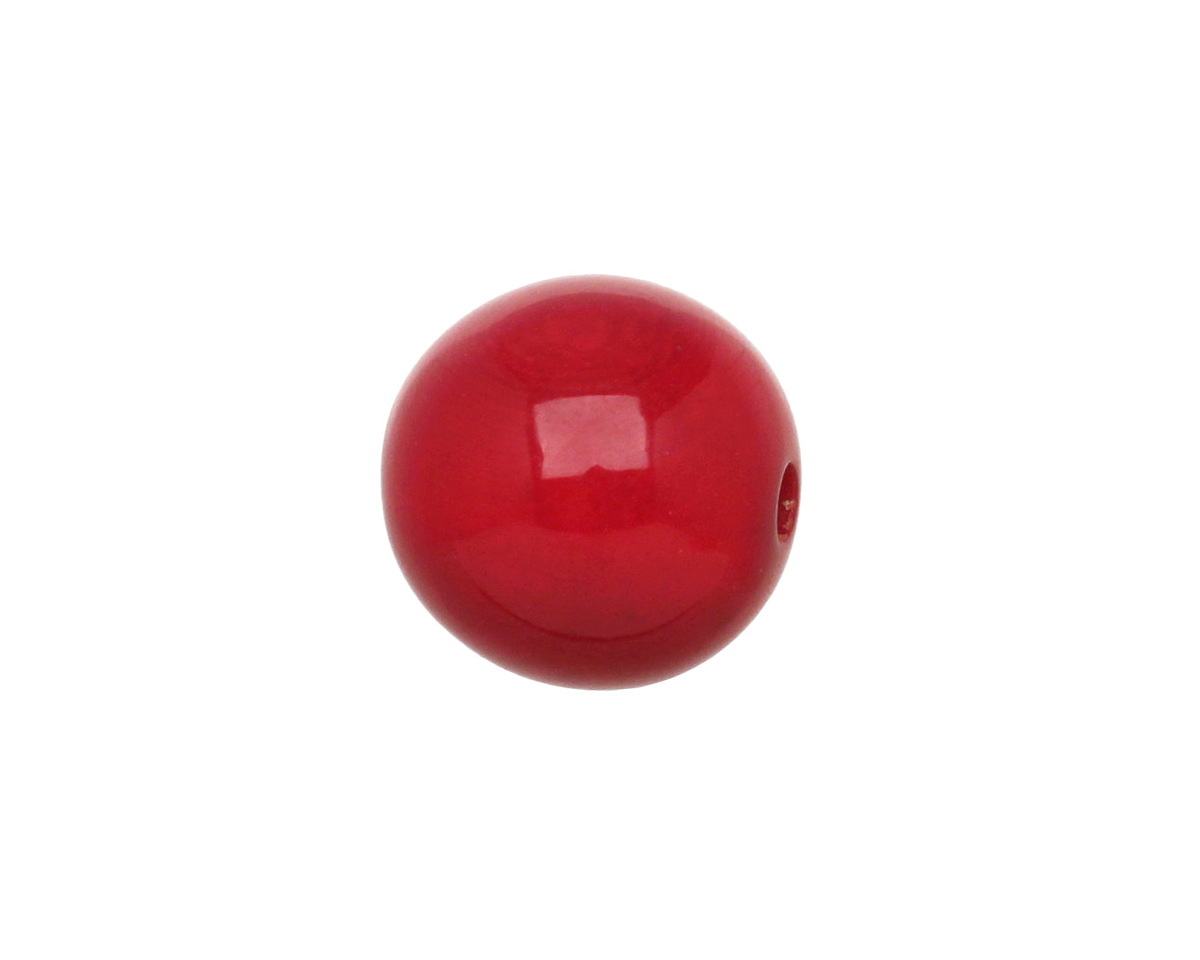 Tagua Nut Red Round 16mm