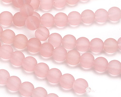 Blossom Pink Beach-Style Glass Round 8mm