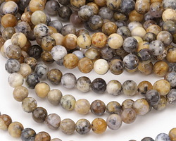 Black Moss Opal Round 6mm