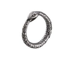 Green Girl Pewter Ouroboros Ring 24mm