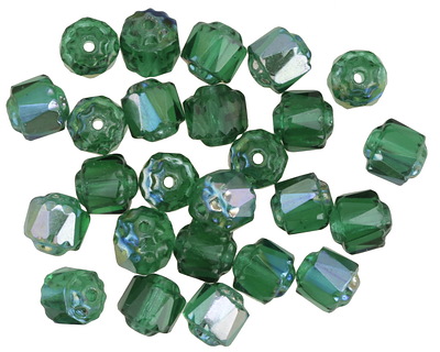 Caribbean Sea  Preciosa Color  Czech Glass Beads Machine Cut Bicones Mc Rondell Diamond Shape Blue Green Crystals