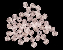 Czech Glass Sueded Gold Rosaline Fire Polished Round 4mm