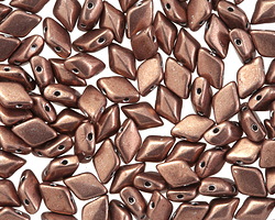 ColorTrends: Sueded Gold Ash Rose 2-Hole GemDuo 8x5mm Seed Bead