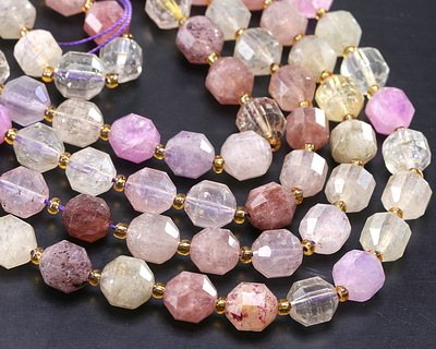 Rainbow Rutilated Quartz Energy Tube 10x9mm