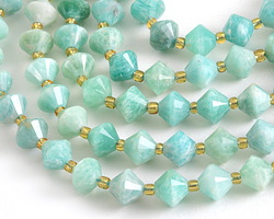 Brazil Amazonite Faceted Bicone 8mm