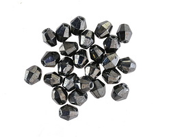 Czech Glass Hematite Bicone 5mm
