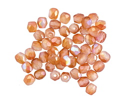 Czech Glass Matte Moonstone AB Fire Polished Round 4mm