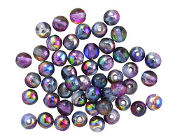 Czech Glass Galactic Round Druk 4mm
