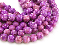Purple Crazy Lace Calcite Round 8mm