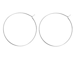 Silver (plated) Hoop Earwire 35mm