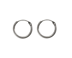 Antique Silver (plated) Endless Hoop Earwire 12mm
