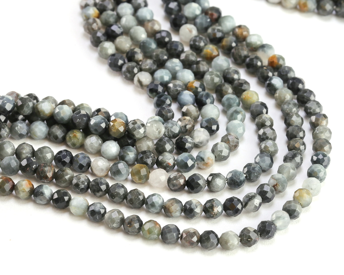 Eagle Eye Jasper Faceted Round 4mm