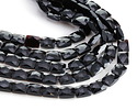 Black Obsidian Microfaceted Rectangle 10x8mm