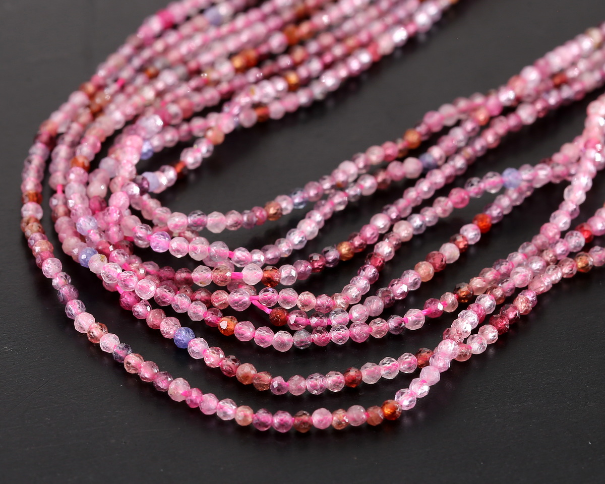 Natural Pink Spinel Faceted Round 2mm