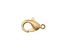 Matte Gold (plated) Lobster Clasp 19x11mm