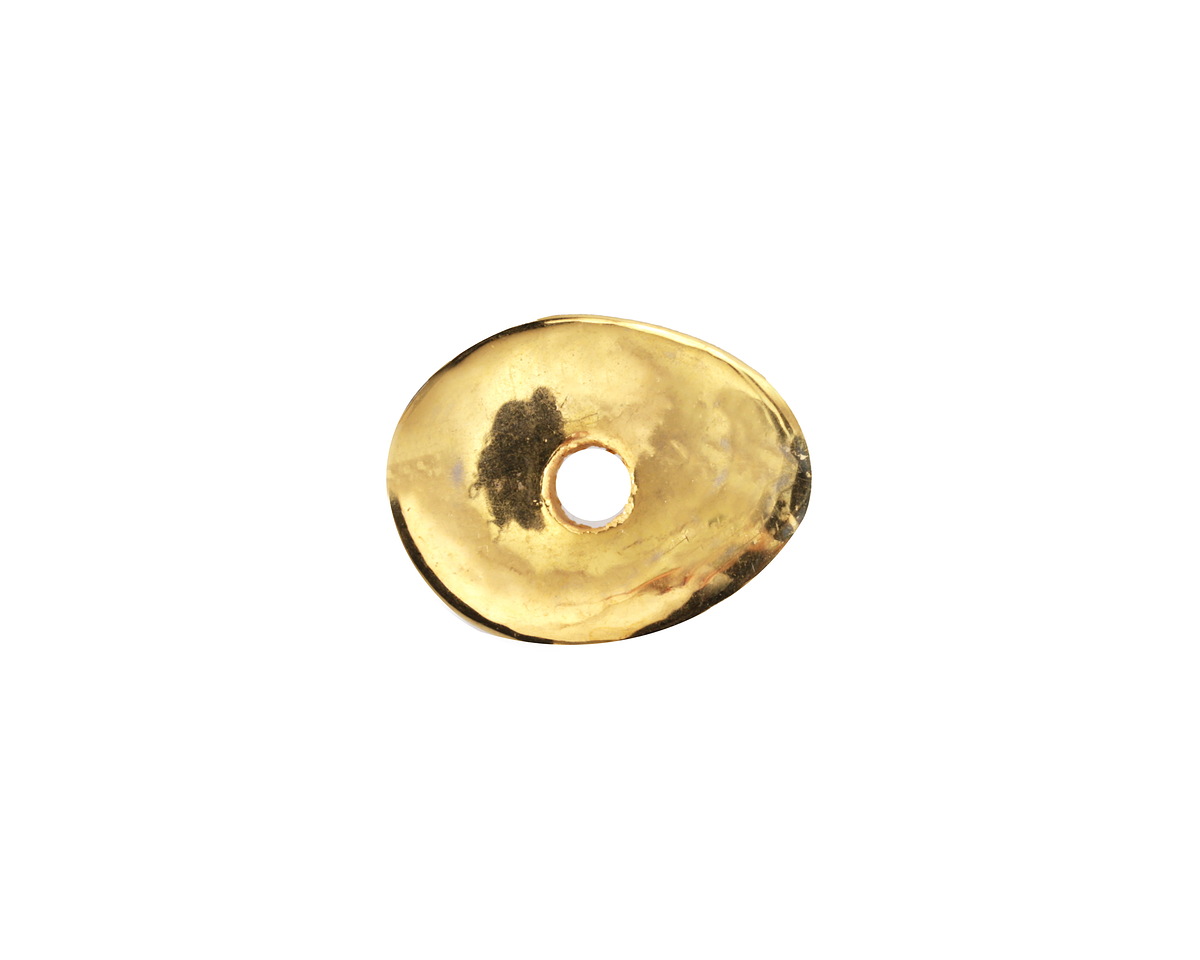 Mykonos Metalized Ceramic Gold Oval Washer 15-18mm