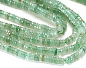 Green Strawberry Quartz Microfaceted Heishi 2x6mm