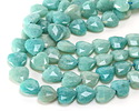Brazilian Amazonite Microfaceted Heart 13-14mm