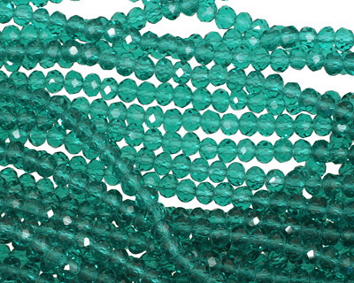 Winter Green Crystal Faceted Rondelle 3mm