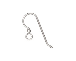 TierraCast Sterling Silver Earwire w/ 2mm Bead 20x8mm