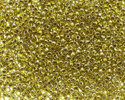 TOHO Peridot (with Gold Lining) Round 11/0 Seed Bead