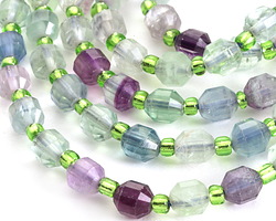 Rainbow Fluorite Energy Tube 6.5x5.5mm