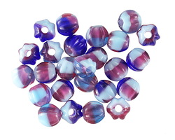 Czech Glass Sunken Treasure Large Hole Melon Round 6mm