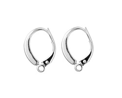 Silver (plated) Flared Leverback w/ Loop 12x16mm