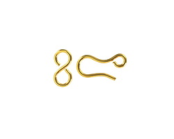 Gold (plated) Hook & Eye Clasp Set 20x6mm