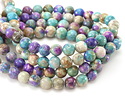 Purple & Turquoise Dolomite Round 8mm