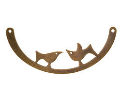 Mykonos Antique Brass (plated) 2 Birds Focal Link 68x31mm