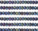 Czech Glass Iris Blue Fire Polished Rondelle 3.5x5mm