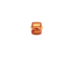 Mykonos Ceramic Iridescent Tangerine Tube Spacer 7x8mm