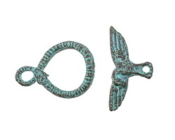 Mykonos Copper (plated) Patina Duality Toggle Clasp 14.5x20mm, 22mm Bar