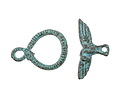 Mykonos Copper (plated) Patina Duality Toggle Clasp 14.5x20mm, 22mm Bar