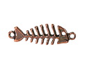 Mykonos Antique Copper (plated) Fish Skeleton Focal Link 36x11mm